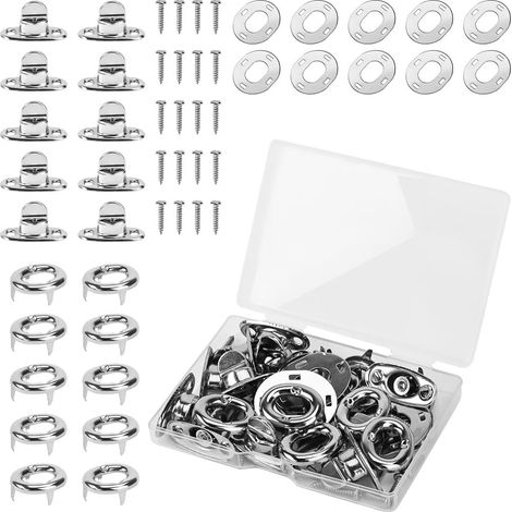10 Ensembles de Fixations à Verrouillage Rotatif, Bouton Tournant, Œillet, pour Toile, Bateaux, Voiliers, Camping-Cars, Boutons Tournants de Fixation (1/5)