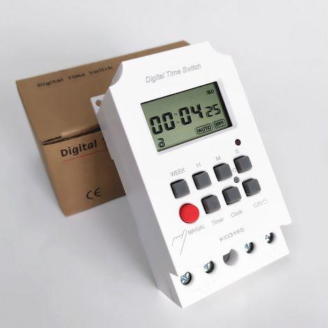 KG316S Zweiter Timer 32 Gruppen Ein/Aus Mikroprozessor Zweiter Steuerschalter, gesteuert durch einen zweiten Timer (Englische Version, 220 V) (1/4)