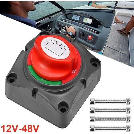 Interrupteur de déconnexion de batterie de voiture 300 A, interrupteur principal, interrupteur d'alimentation 12 V/48 V, bateau, voiture, camion (1/5)