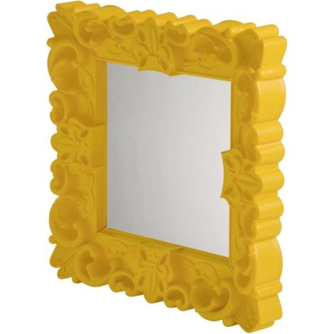 Mirror of Love  Giallo zafferano - Piccolo  specchio di design originale Slide colorato moderno barocco camera ingresso sala da pranzo salotto