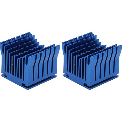 2 dissipateurs thermiques en aluminium pour carte mère d'imprimante 3D, chipset pont nord/sud, refroidissement simple, bleu (1/5)