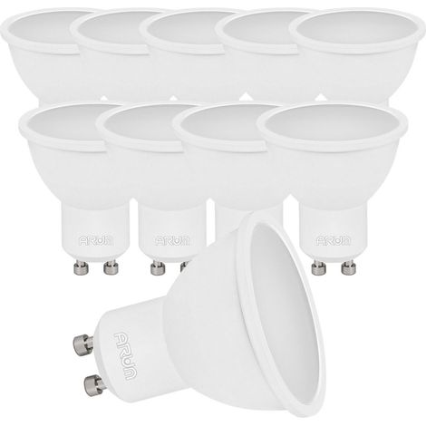 Lot de 10 ampoules LED GU10 3,5W eq 30W Température de Couleur: Blanc Chaud 3000K