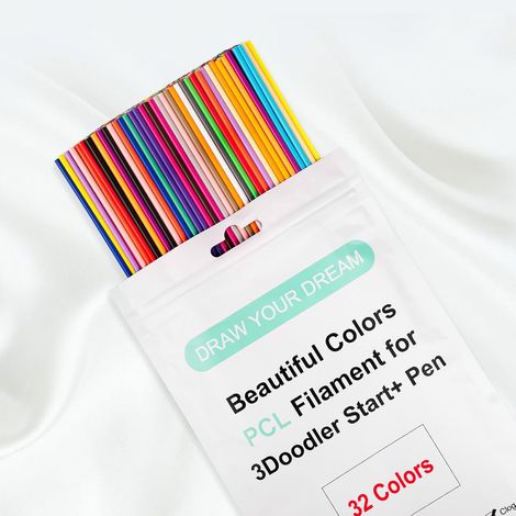 32 couleurs 3D Doodler stylo Recharges uniquement Compatible avec le stylo 3D Start+ Low-temperature PCL filament Start refills Chaque couleur 5 pièces Total 160 pièces (1/5)