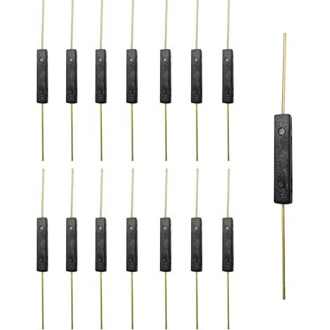 15 Pièces Interrupteur Reed, Reed Ouvert Interrupteur, Interrupteur Magnétique à Induction 2.5mm  14mm, Reed Commutateur Normalement Ouvert (N/O)