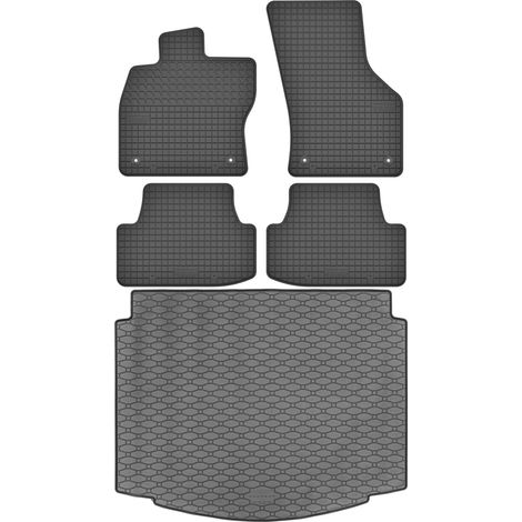 Ensemble de tapis de sol en caoutchouc pour VW Golf VII Hatchback (2012-2019) + tapis de coffre