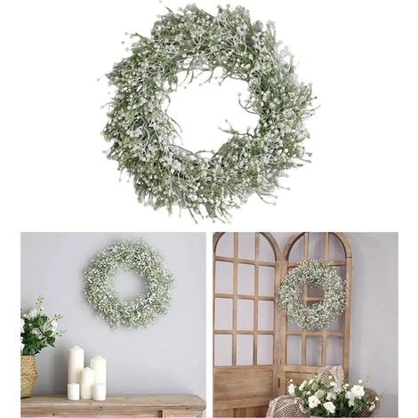 Guirlande De Gypsophile - 40 Cm - Pour Décoration Intérieure Et Extérieure - 1 Pièce (1/5)