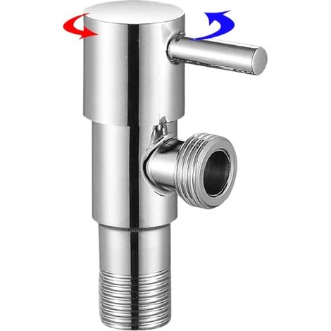 Plumbing Parts 304 Stainless Steel Faucet Triangle Valve Angle Inlet Water Stop Applicable To Water Heaters Toilets Washbasin (1/4)
