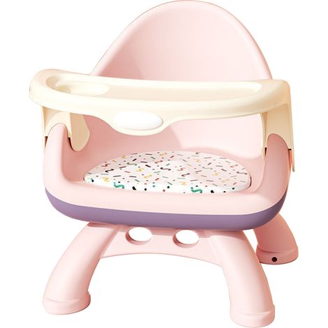 Siège d'alimentation pour nouveau-né, chaise de sécurité multifonction réglable, rehausseur pour tout-petits, rose (1/5)