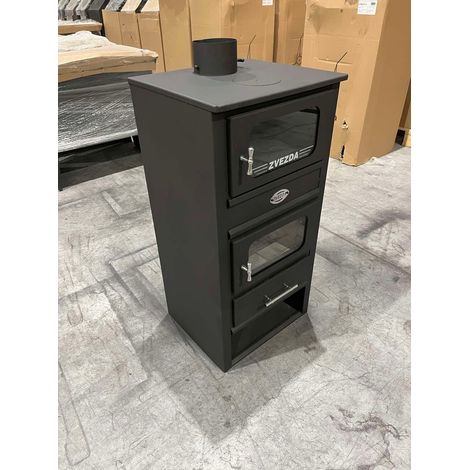 Poêle à bois avec four 10,6 kW – Efficacité énergétique A – Dimensions 1050x470x490 mm – Sortie de fumée 130 mm – Zvezda (1/5)