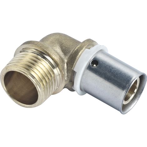 Comap – Coudes 90° pour tubes PER à sertir – Diamètre ⌀12x1,1 – Mâle à visser 3/8" (12x17) – Raccords PexPress – 7092103U