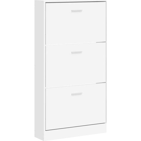 Zapatero blanco 59x17x108 cm Madera de ingeniería vidaXL