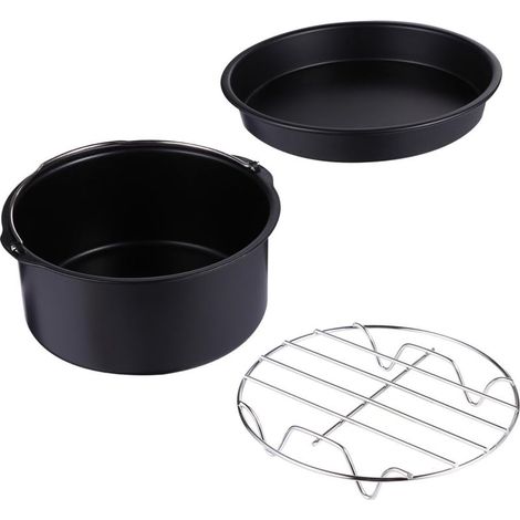 3-teiliges Zubehörset für Heißluftfritteusen, Grill- und Backutensilien (1/5)