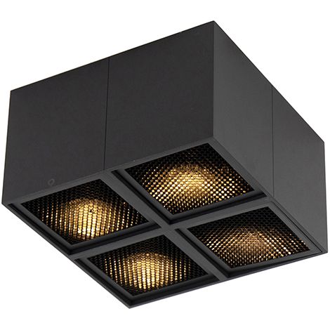 Design Spotlight Black 4-Light - Qubo Honey