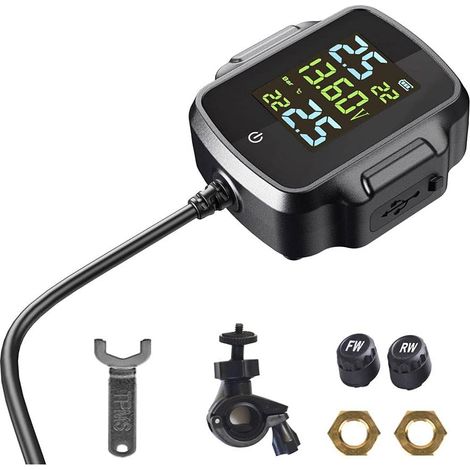 Système de surveillance pression pneus moto TPMS, détecteur de pression (1/3)