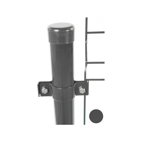 Cloture & Jardin – Colliers doubles de fixation pour poteaux ronds – Compatible ø 48mm – Lot de 6 – Fixation universelle pour grillage rigide