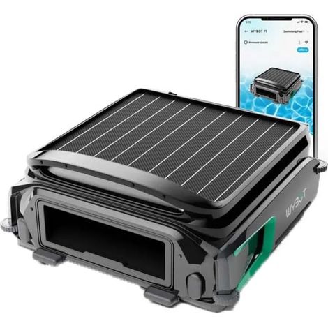 Robot piscine Wybot e-tron f1 solaire 7 litres 50x46 cm (1/3)