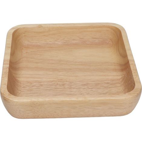Saladier en bois épais, simple et carré, idéal pour le riz, la salade et autres plats ustensile de cuisine pour usage professionnel 21 cm (1/5)