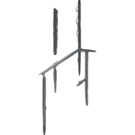 Treppenhandlauf, verstellbares Design, langlebiger Edelstahl, Hellgrau (1/2)