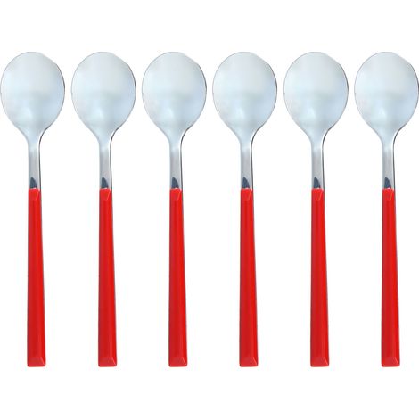 Lot de 6 cuillères à café en acier inoxydable, COLORAMA