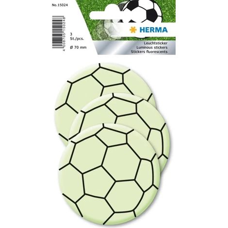 HERMA 15024 10x Autocollants de football phosphorescents Maxi (1/5)