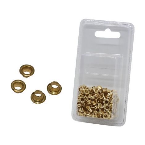 Set 250 occhielli ottone – Rinforzo tessuti e tende fai-da-te – Brixo