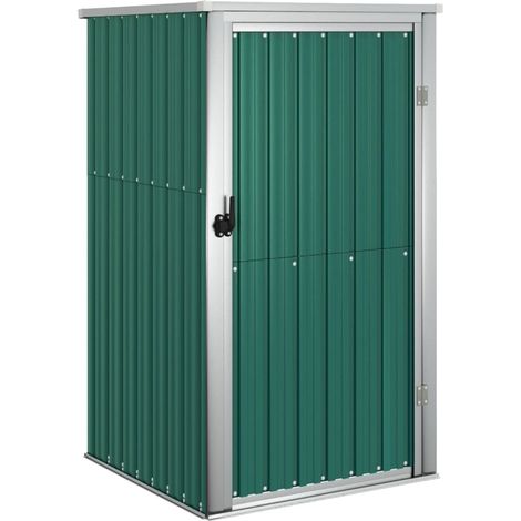 Casetta da giardino casetta per capanni casetta per ripostigli casetta per attrezzi da esterno robusta 88 x 89 x 161 cm acciaio zincato verde 020022431