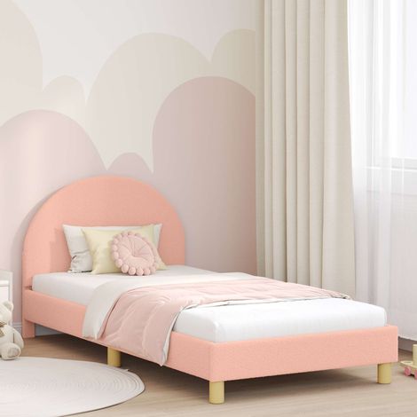 Cadre de lit pour enfants avec tête de lit-Structure de lit Rose 90 x 190 cm 132622 (1/5)