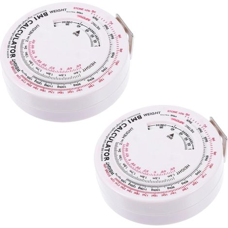 Mètre ruban IMC 2 pièces 1,5m plastique calcul IMC, pour couture (1/5)