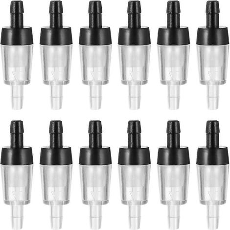 UEETEK Lot de 20 clapets anti-retour pour pompe à air d'aquarium, en plastique unidirectionnel (noir) (1/2)