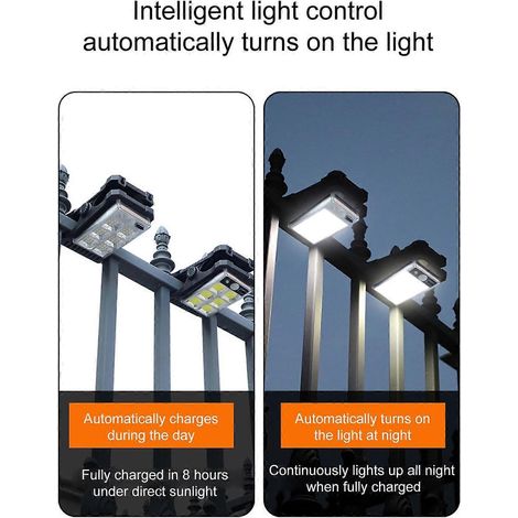 Applique murale solaire d'extérieur, veilleuse LED, lampe de clôture avec batterie intégrée, frais de livraison élevés