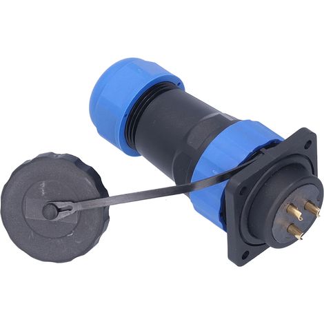 Fiche et prise étanches, connecteur d'alimentation aéronautique carré à 4 trous mâle et femelle, broches SP283 AC 380V 25A. (1/5)