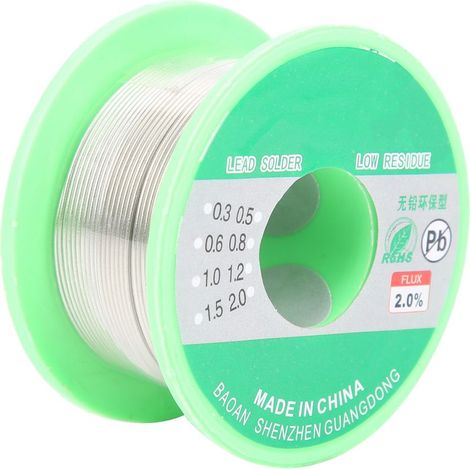 Lot de 3 fils à souder étamés pour outils de soudage électrique, consommables pour soudage électrique, 227 °C, 0,8 mm (1/5)