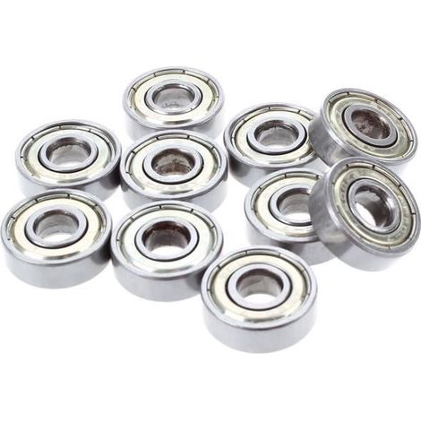 Roulements a billes en acier a rainure profonde miniature 608 ZZ 8 x 22 x 7 mm 10 pieces par un paquet (1/4)