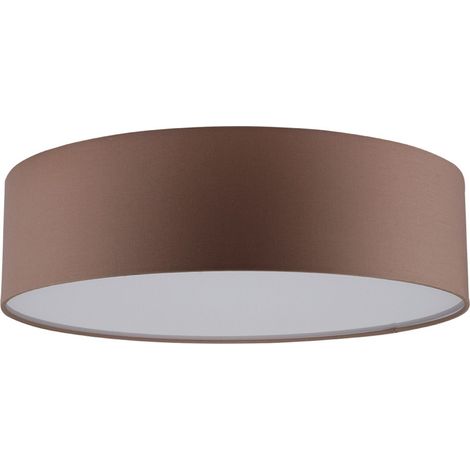Plafonnier Abat jours en Tissus Marron Cylindre diam 38 cm JOSEFINA (1/2)