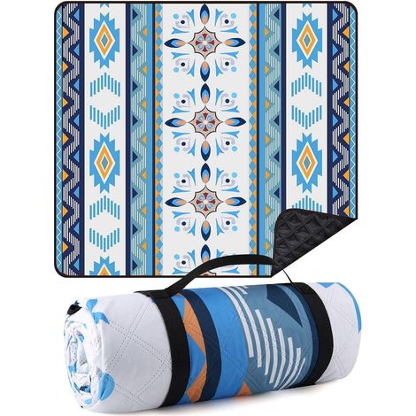 Picknickdecke 200x200cm wasserdicht mit Tragegriff, faltbar für Camping & Strand (1/5)