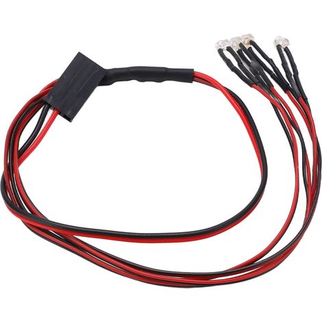 Phares avant de nuit à LED 4 LED 335 mm pour voitures RC Axial SCX24 1/24 et 1/18 (carrés) (1/5)