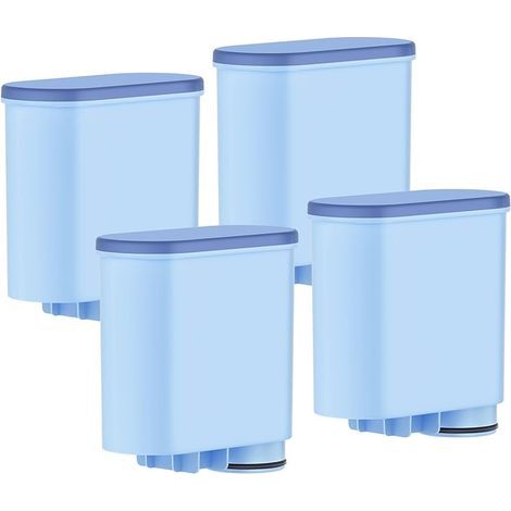 Lot de 4 filtres à eau compatibles Philips AquaClean CA6903/10, CA6903/22. Compatible avec Saeco Philips LatteGo. Sans BPA, anti-calcaire, améliore le goût (1/5)
