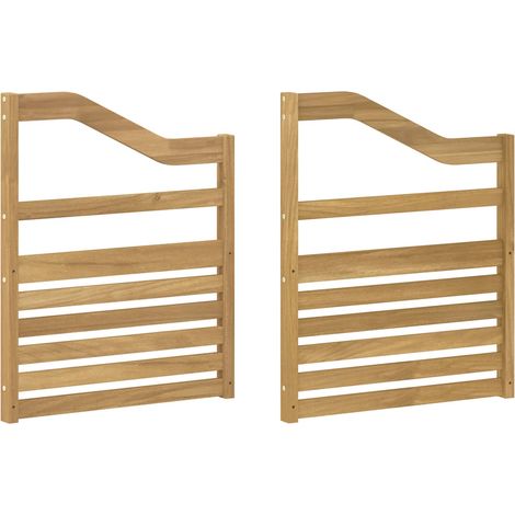 Armrests Module 2 pcs White 59 x 4 x 73 cm Solid Acacia Wood vidaXL (1/5)