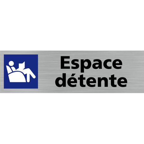 Pictogramme ESPACE DETENTE (Q0267).- Adhésif aspect aluminium brossé - (1/5)