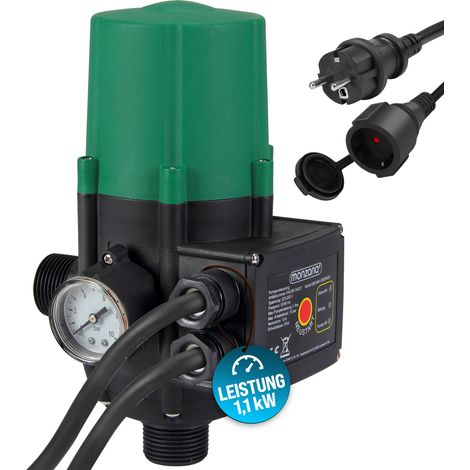 MONZANA® Pressostato per Pompa Acqua Interruttore Regolatore Pressione Indicatore di pressione  Cavo incluso (1/5)
