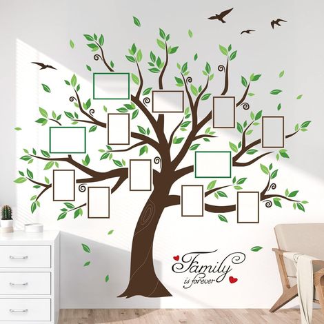 Stickers Muraux Arbre Cadre de Photo Autocollant Mural Arbre Vie (1/5)