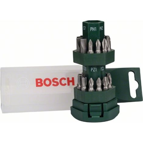 Ensemble forets bosch acier 25 pieces porte embout magnetique (1/2)