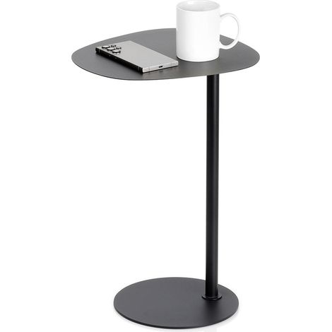 Table d'appoint - Table basse - En métal - Noir - Hauteur 53 cm - Table de rangement - Stand stable (1/5)