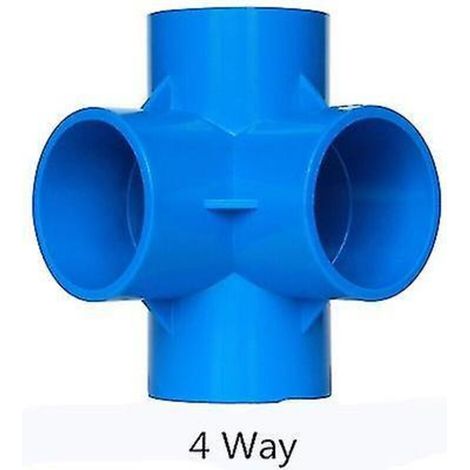 Raccords de tuyau PVC 3, 4, 5 ou 6 voies, répartiteur de tuyau 20-50 mm, adaptateur pour tuyau d'arrosage, raccord pour étagère DIY 40 mm x 40 mm (1/5)