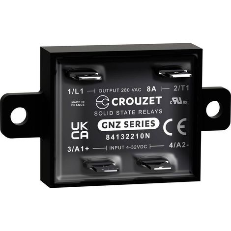 Crouzet SSR 84132210N relé de estado sólido negro 8A 280V