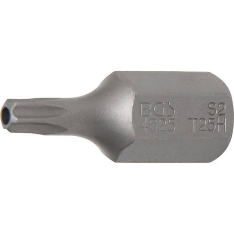 Embout Torx T25 30 mm - Profil T 10 mm (3/8) - Perçage pour fixation, Acier - D-Work