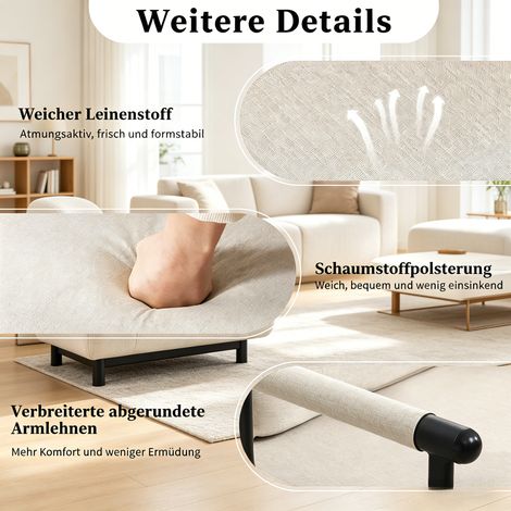 Fauteuil-lit convertible élégant, chaise longue extensible avec dossier inclinable pour salon, fauteuil TV relaxant à mécanisme simple, tissu doux, gris, usage quotidien (1/5)