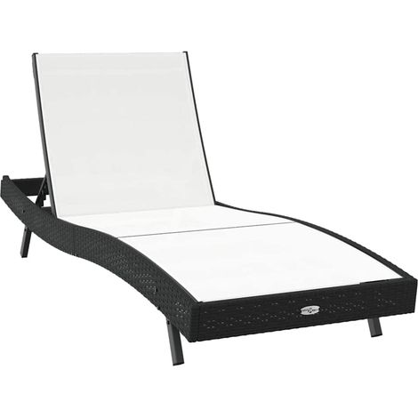 Maison Exclusive - Sonnenliege Schwarz und Weiß 197 x 70 x 82 cm