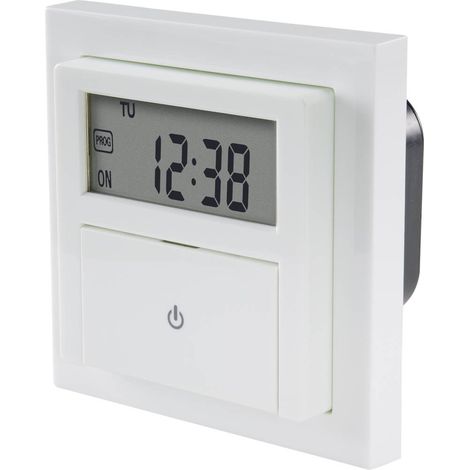 Sygonix SY-4504968 Timer da incasso digitale Settimanale 1800 W Funzione di conto alla rovescia, Compreso telaio di mon (1/5)