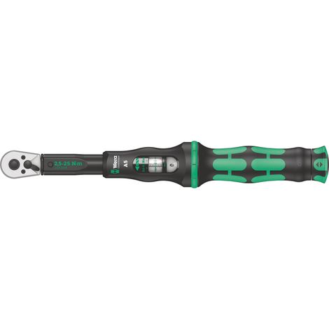Wera Click-Torque A 5 05075604001 Drehmomentschlüssel mit Umschaltknarre 1/4" (6.3 mm) 2.5 - 25 Nm (1/10)